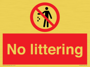 No littering